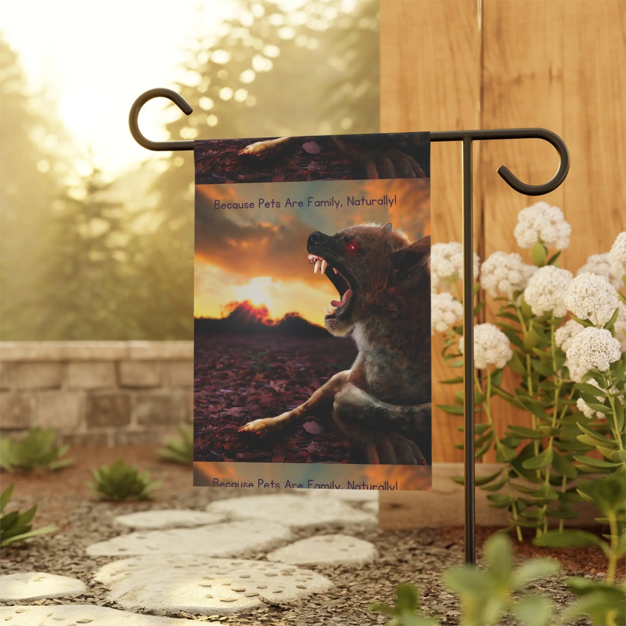 Scary Wolf Garden & House Banner Printify